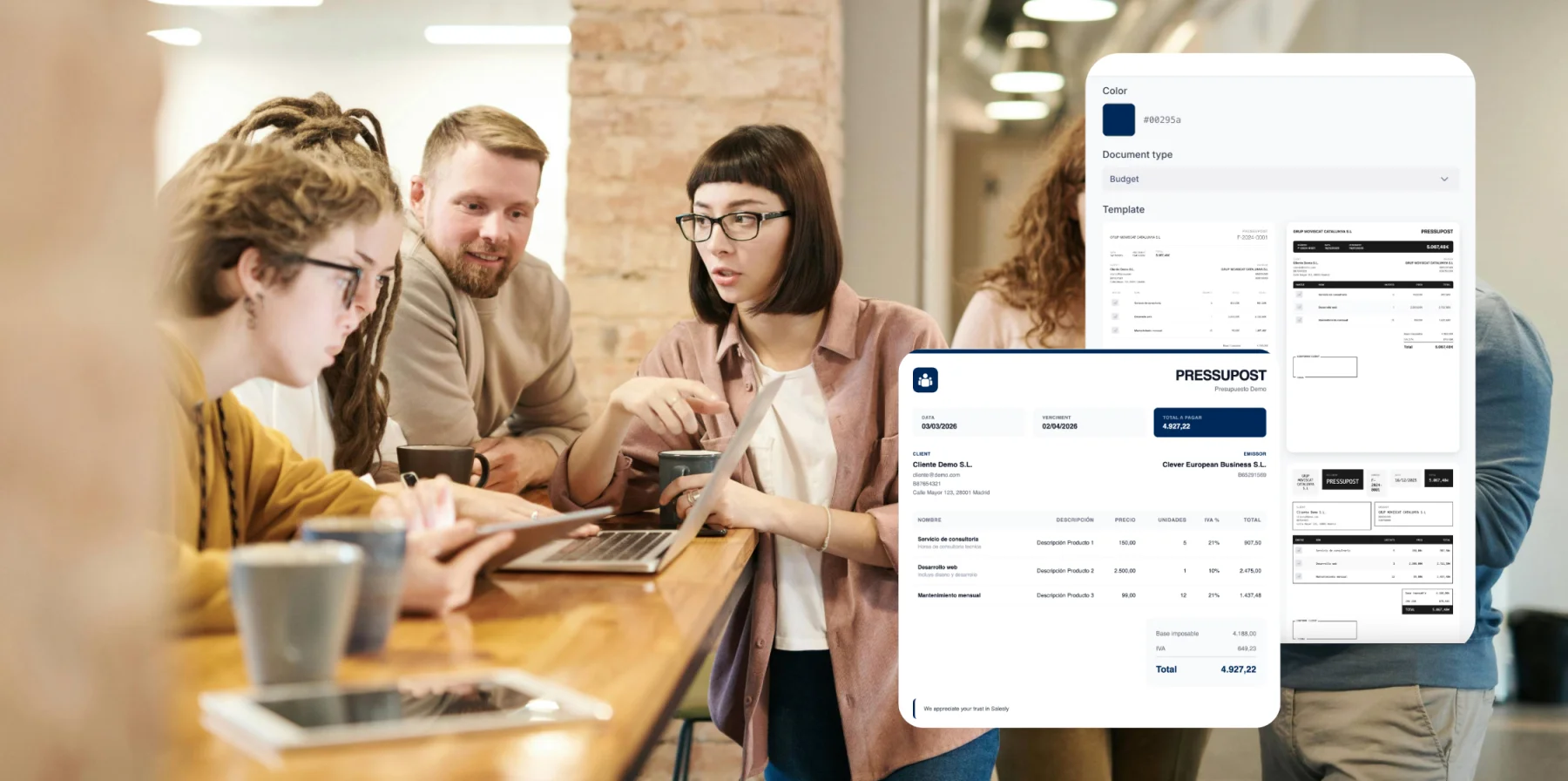 Presupuestos y pedidos sin fricciones
